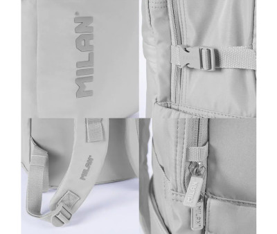 Mochila Escolar Shadow Gris Personalizable