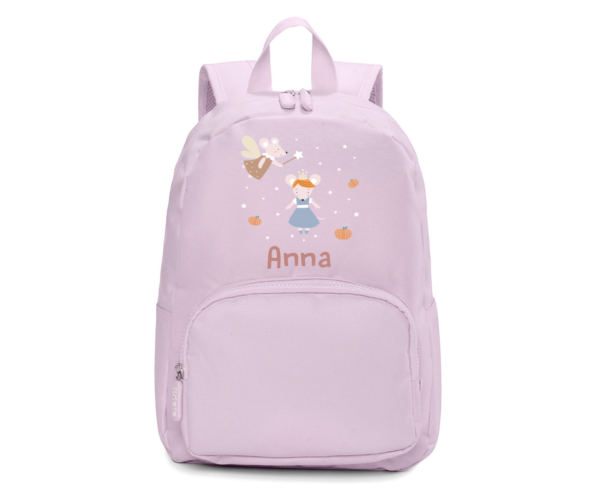 Mochila Solid Color Lavender Personalizada Mouse Fairies