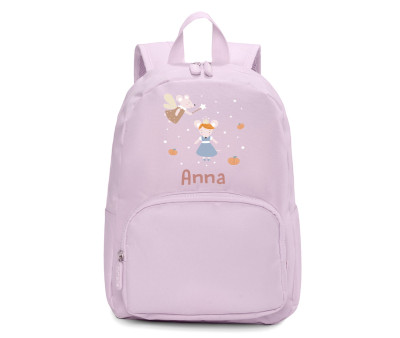 Mochila Solid Color Lavender Personalizada Mouse Fairies