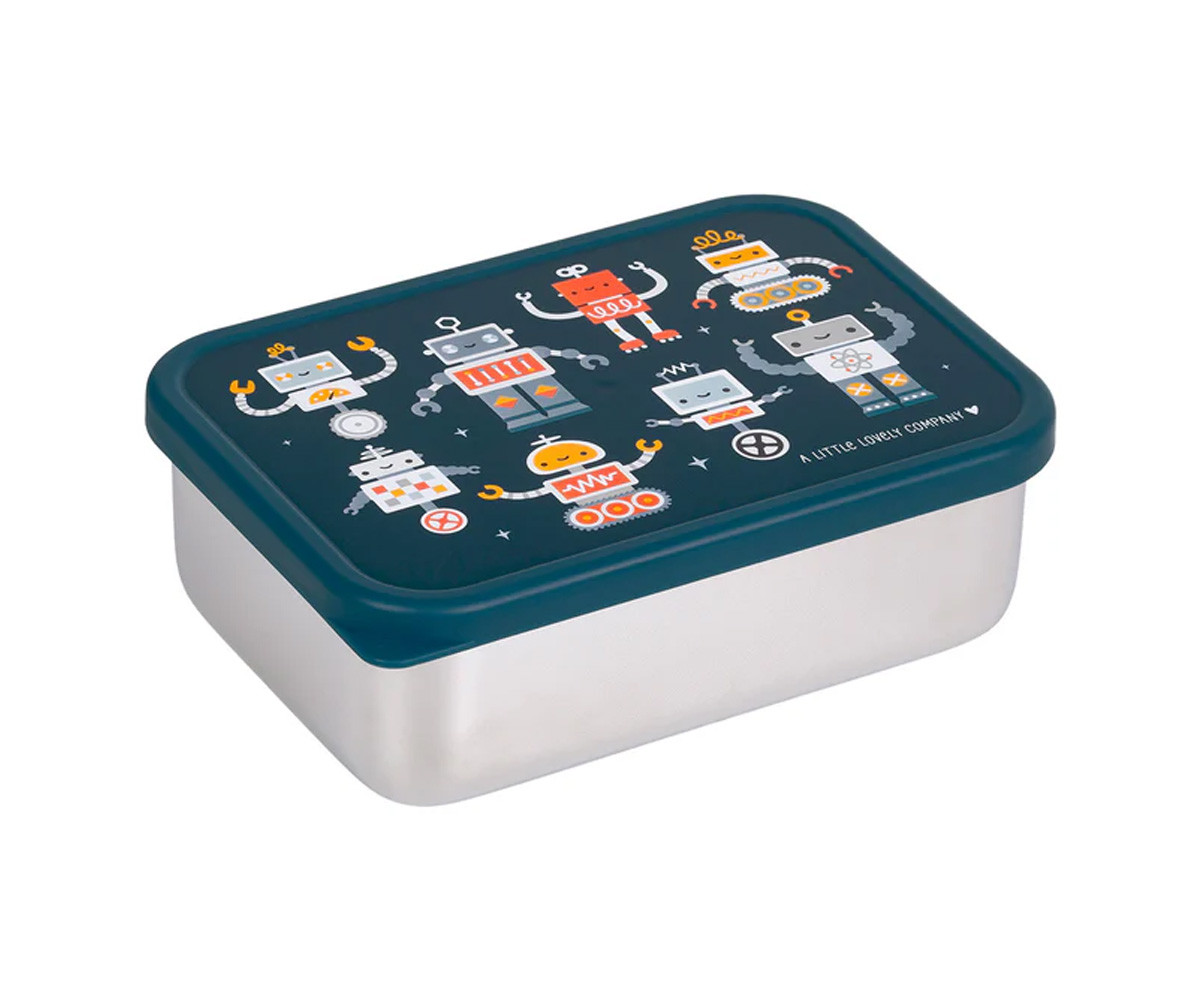 Caja Almuerzo Acero Robots
