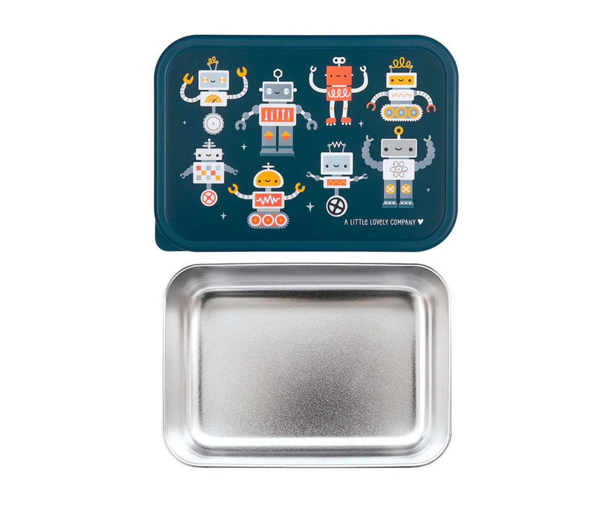 Caja Almuerzo Acero Robots