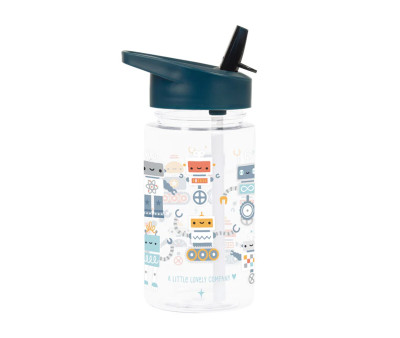 Botella Tritán con Pajita Personalizable Robots 450ml