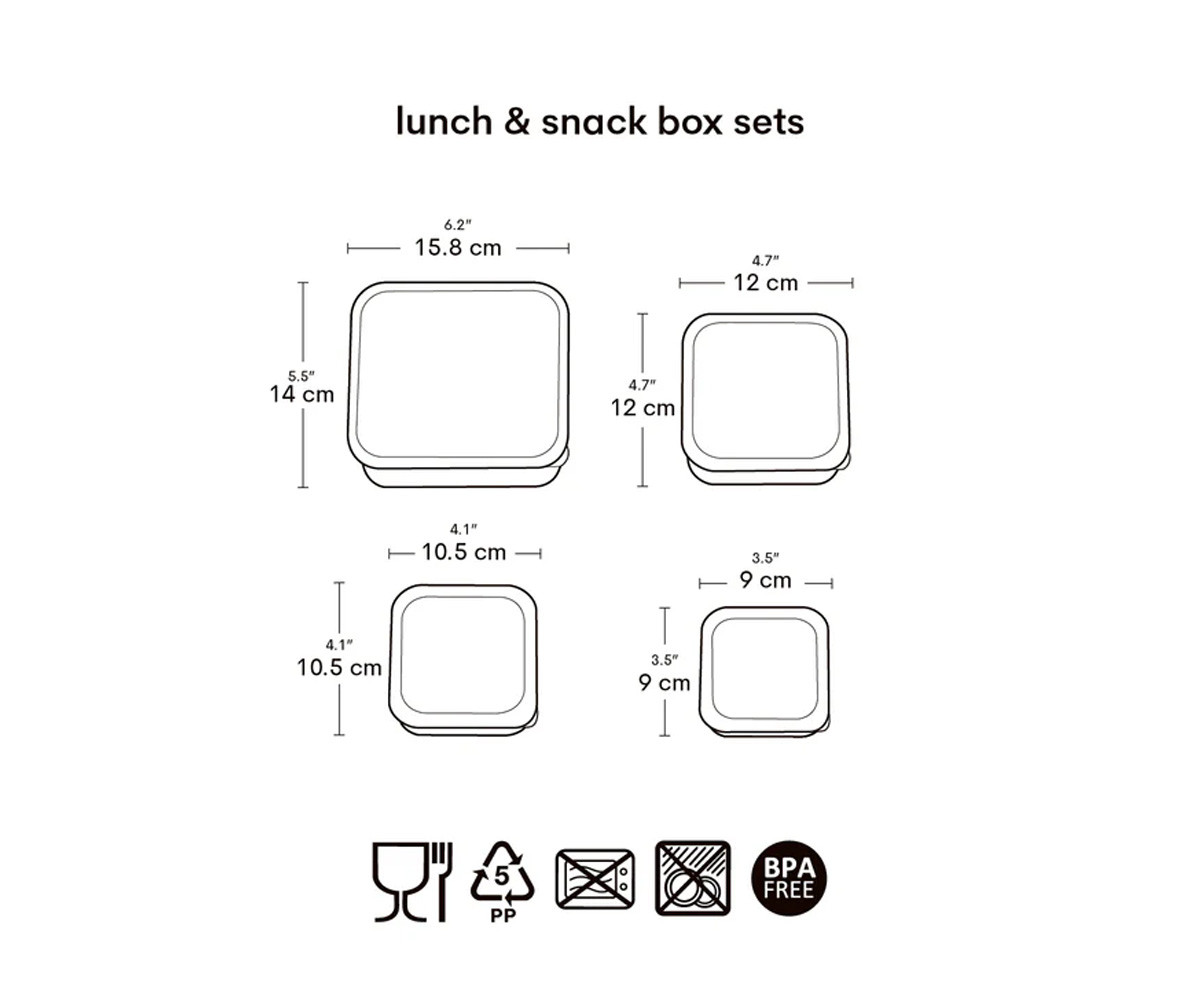 4 Cajitas Almuerzo y Snacks Princesas