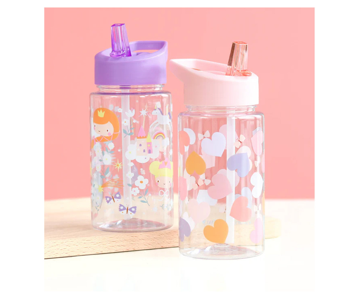 Botella Tritán con Pajita Princesas 450ml