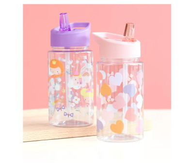 Botella Tritán con Pajita Princesas 450ml