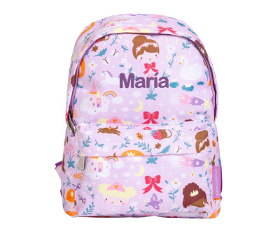 Mochila Infantil Mini Princesas Personalizable