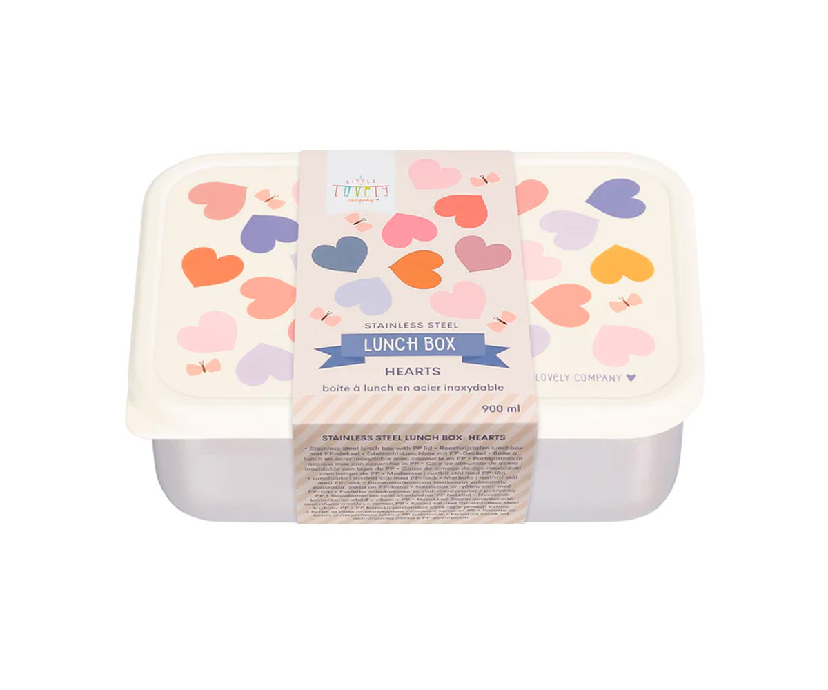 Caja Almuerzo Acero Corazones