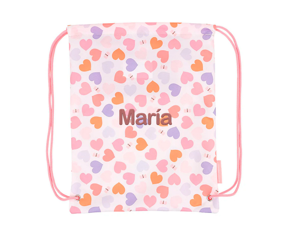 Mochila Saco Corazones Personalizable