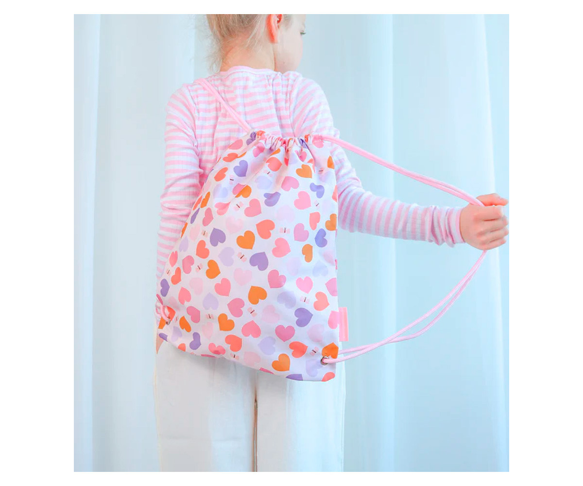 Mochila Saco Corazones Personalizable
