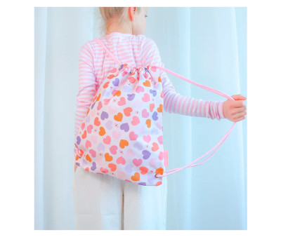 Mochila Saco Corazones Personalizable
