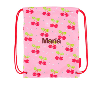 Mochila Saco Happy Cherries Personalizable