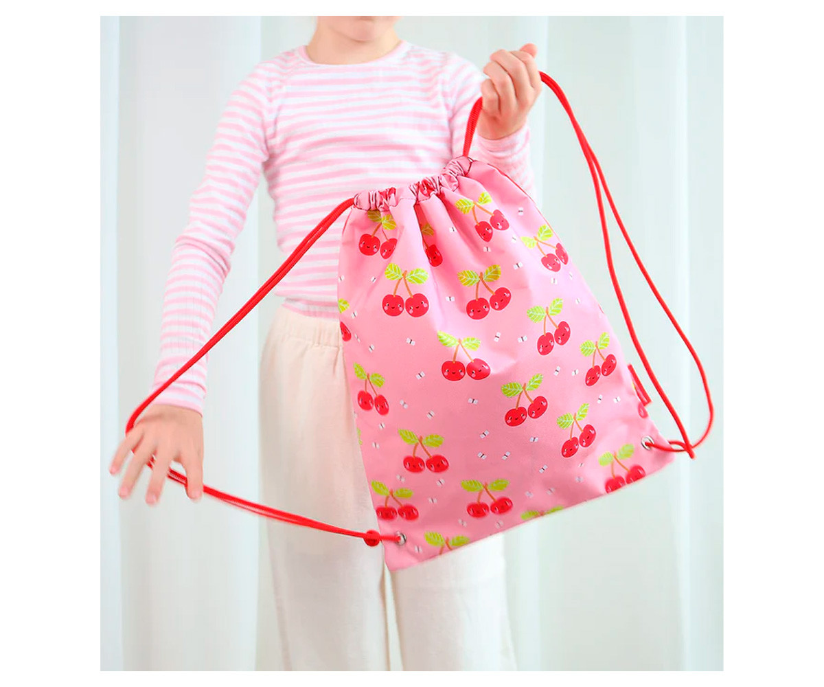 Mochila Saco Happy Cherries Personalizable