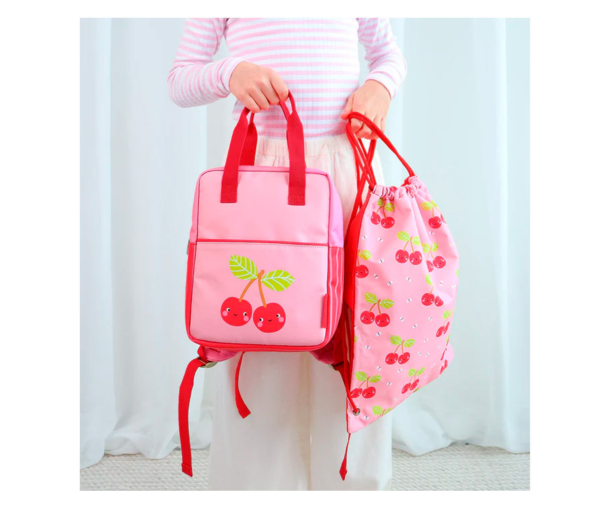 Mochila Saco Happy Cherries Personalizable
