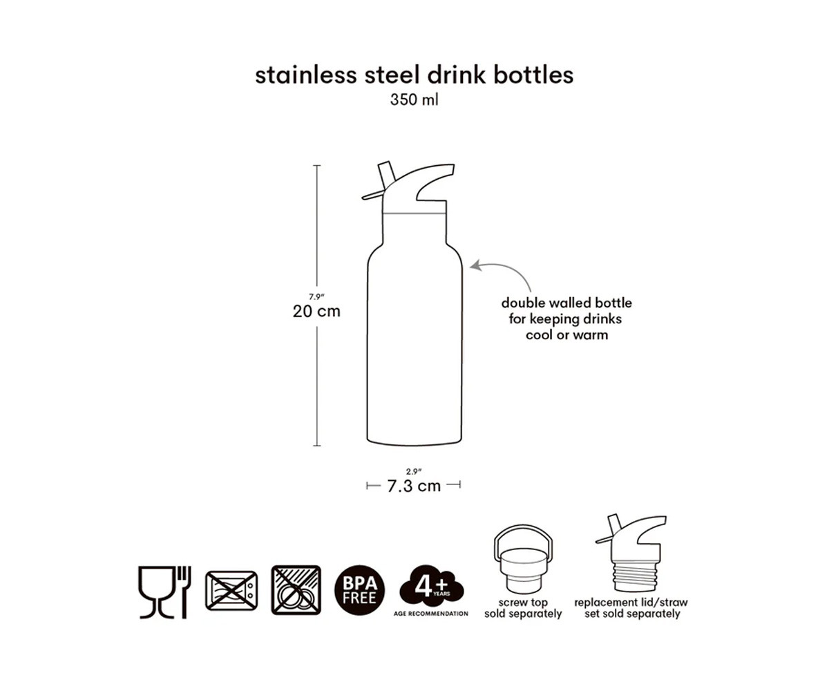 Botella Térmica Acero Corazones 350ml