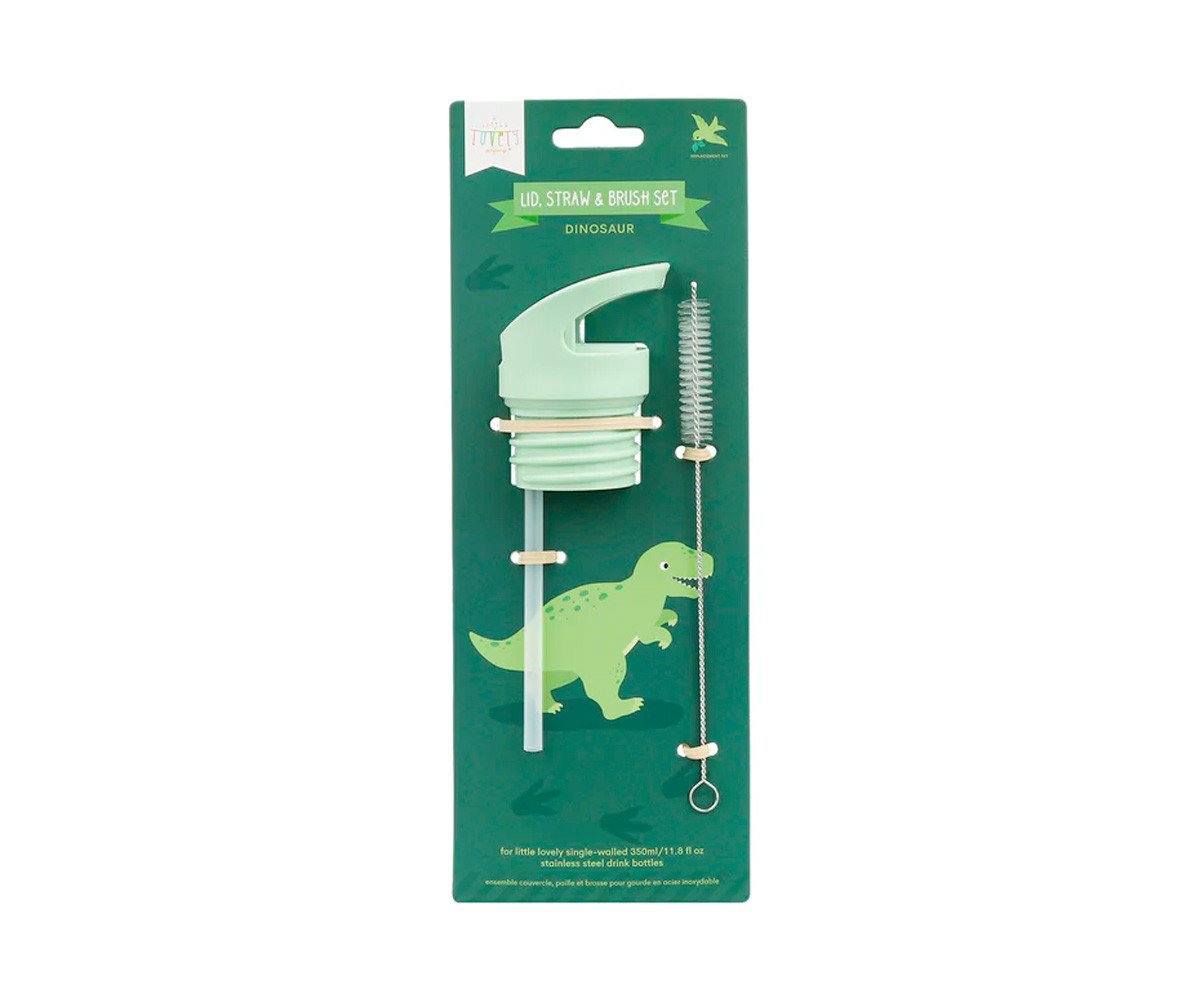 Set Tapa Pajita y Cepillo Dinosaurs