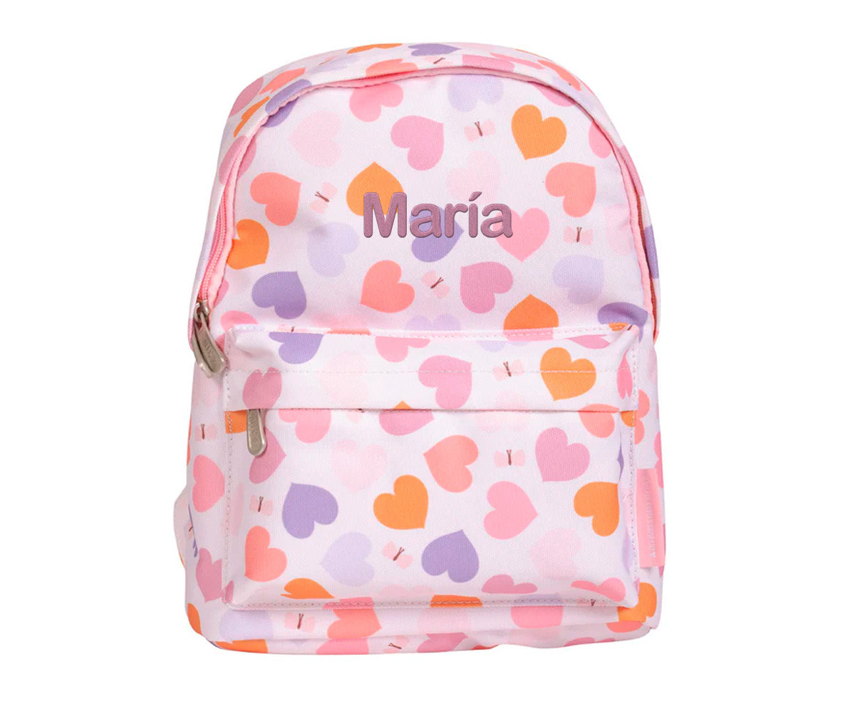 Mochila Infantil Mini Corazones Personalizable