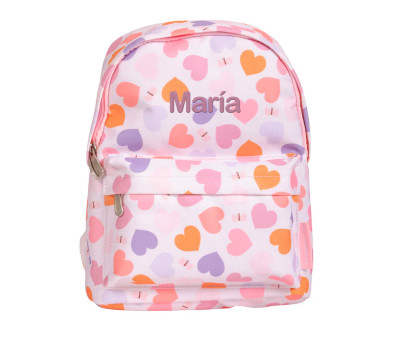 Mochila Infantil Mini Corazones Personalizable