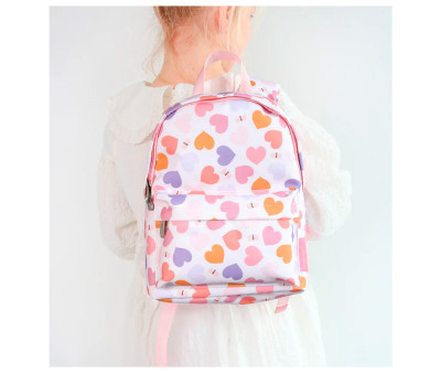Mochila Infantil Mini Corazones Personalizable