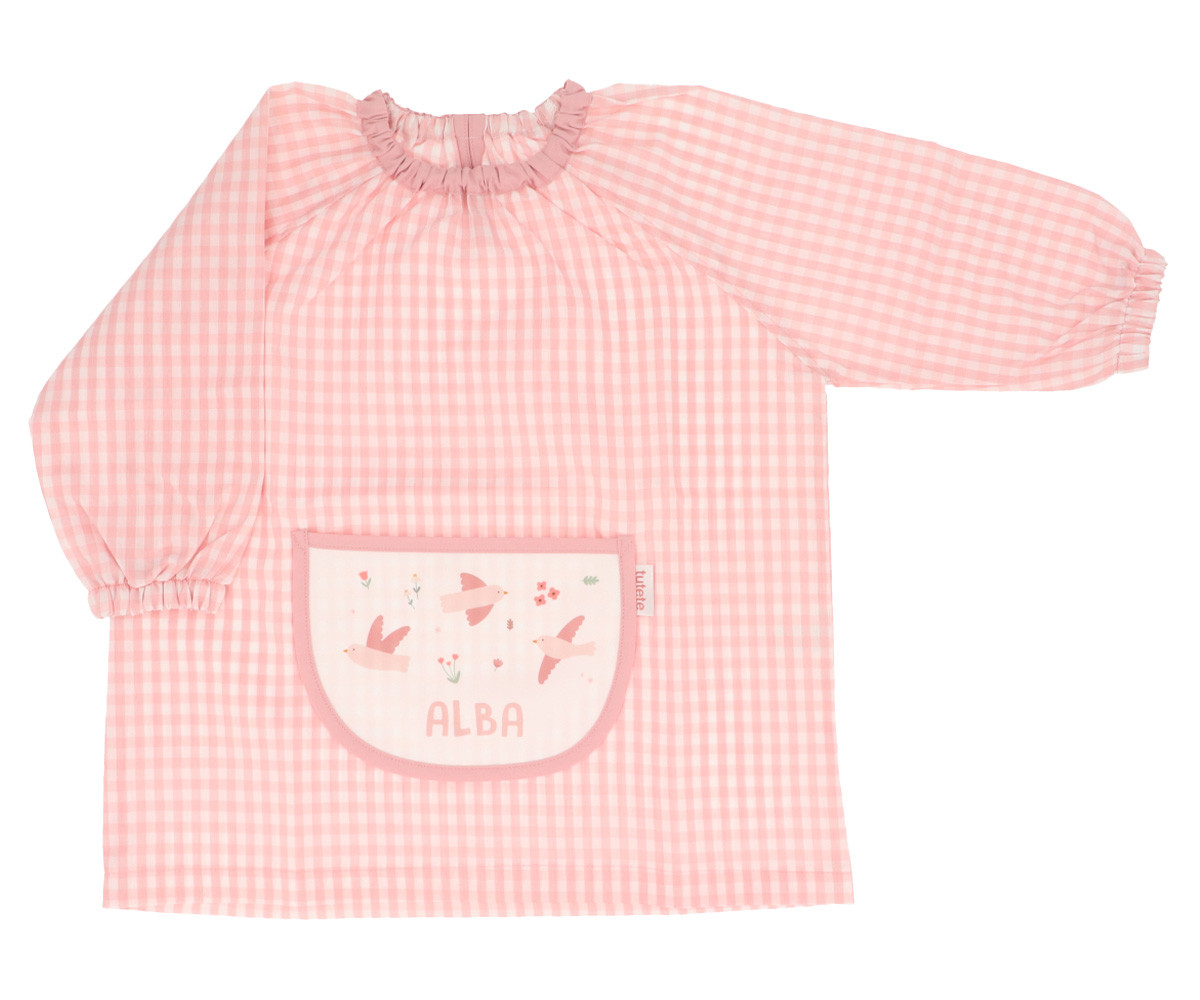 Babi con Bolsillo Central Vichy Blossom Birds Personalizado