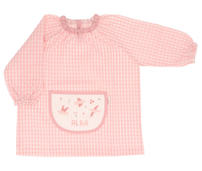 Babi con Bolsillo Central Vichy Blossom Birds Personalizado
