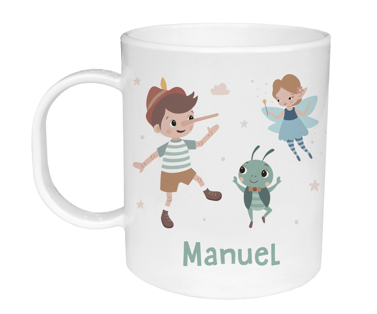 Tazza Plastica Personalizzata Tutete The Wooden Boy
