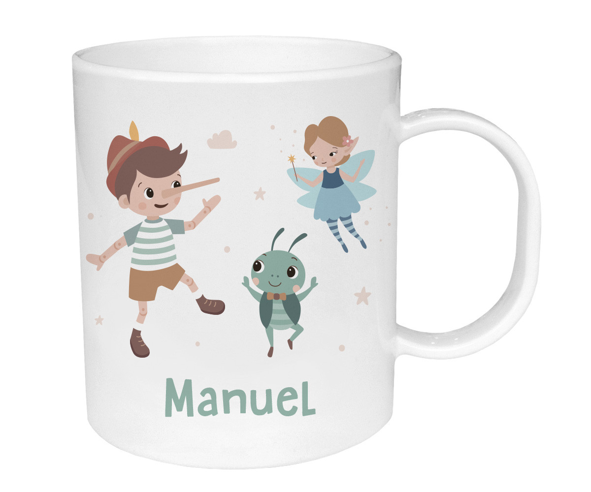 Tazza Plastica Personalizzata Tutete The Wooden Boy