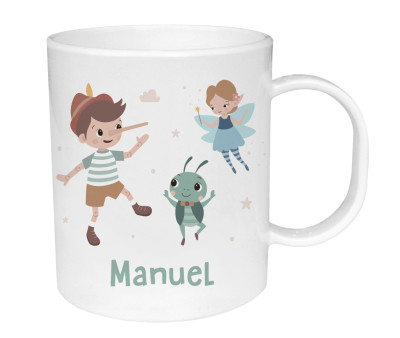 Tazza Plastica Personalizzata Tutete The Wooden Boy
