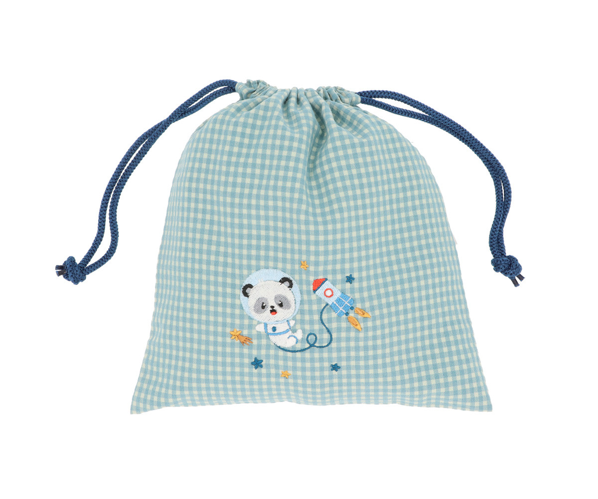 Sacca Merenda Vichy Pandas in Space Personalizzabile