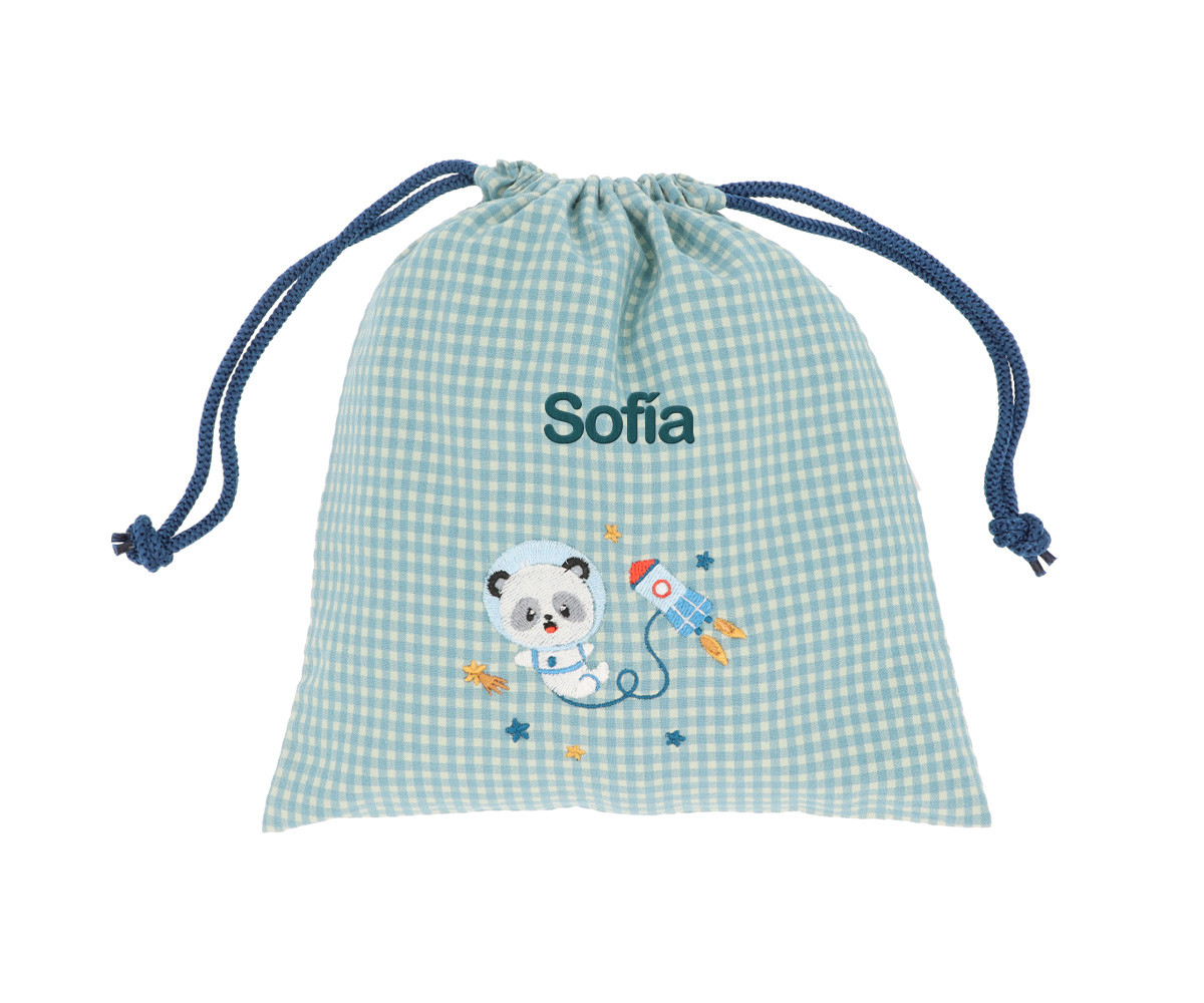 Sacca Merenda Vichy Pandas in Space Personalizzabile