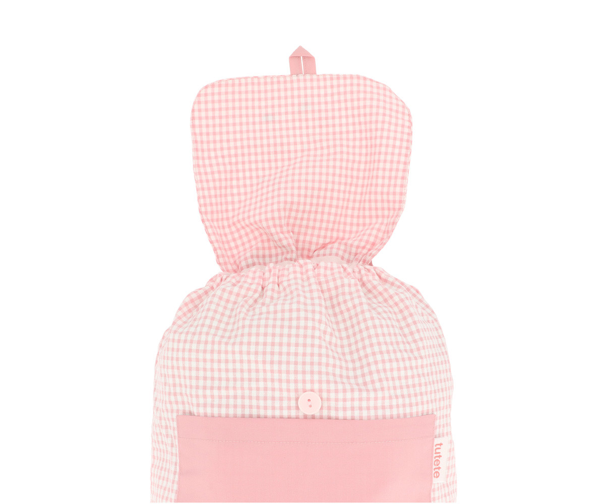 Mochila Pequeña Vichy Blossom Birds Personalizable
