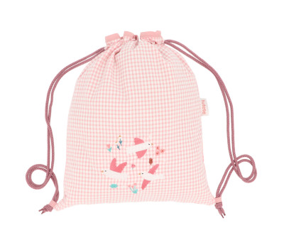 Sacca-Zaino Vichy Blossom Birds Personalizzabile
