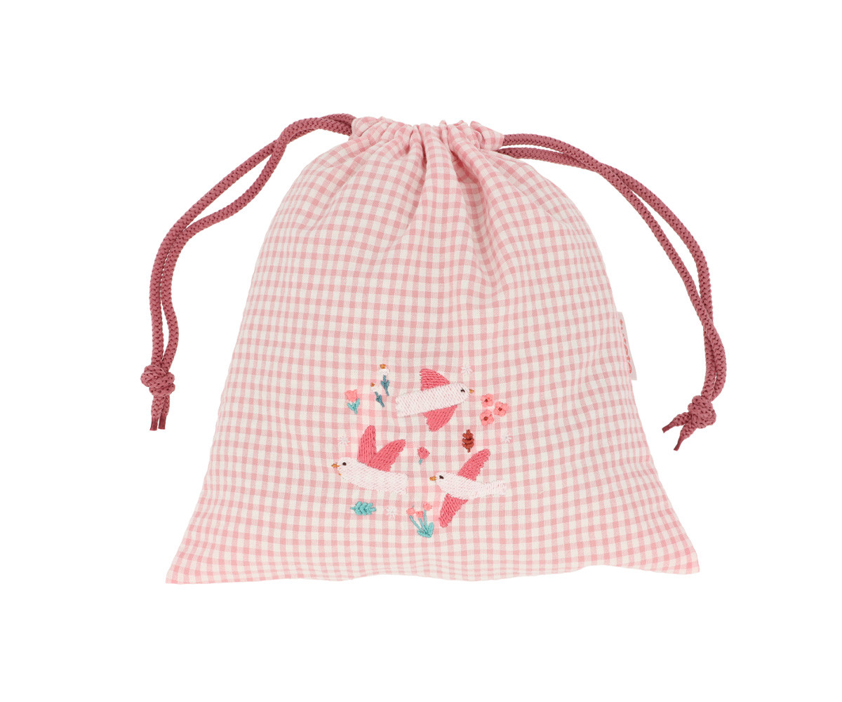 Sacca Merenda Vichy Blossom Birds Personalizzabile