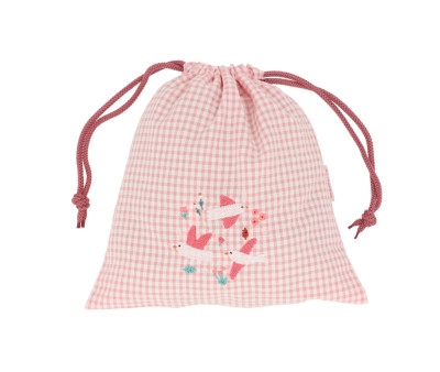 Sacca Merenda Vichy Blossom Birds Personalizzabile