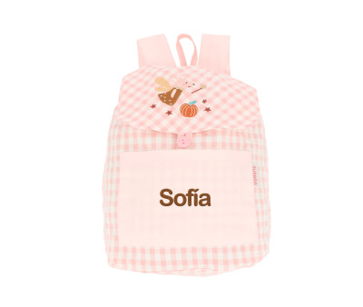 Mochila Pequeña Vichy Mouse Fairies Personalizable