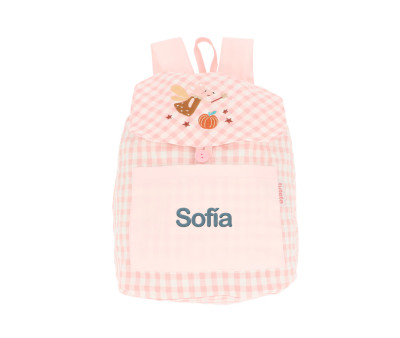 Mochila Pequeña Vichy Mouse Fairies Personalizable