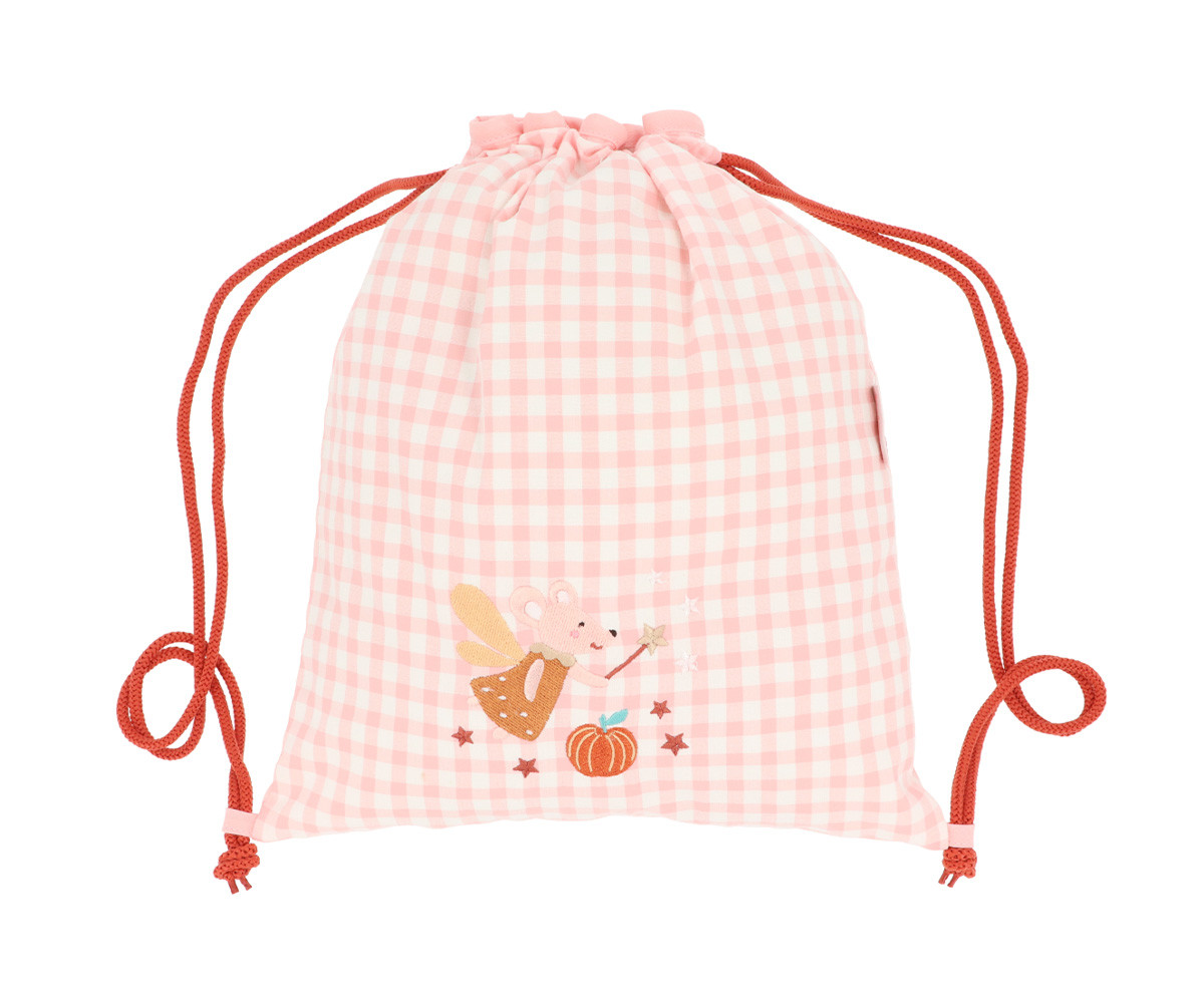 Sacca-Zaino Vichy Mouse Fairies Personalizzabile