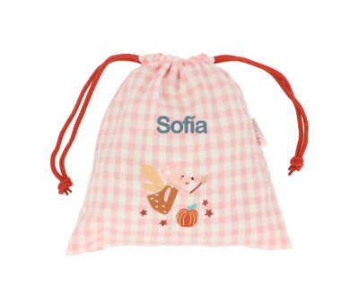 Sacca Merenda Vichy Mouse Fairies Personalizzabile
