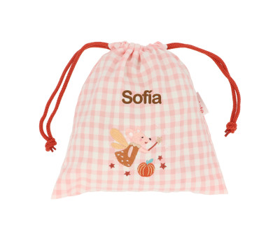 Sacca Merenda Vichy Mouse Fairies Personalizzabile