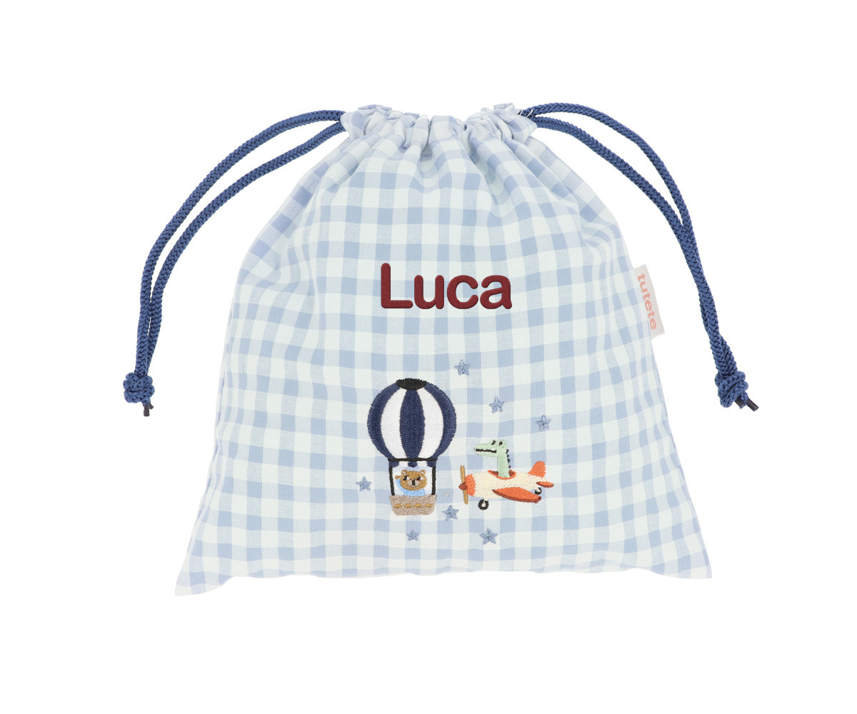 Sacca Merenda Vichy Planes Personalizzabile
