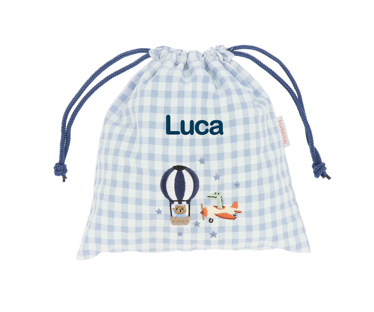Sacca Merenda Vichy Planes Personalizzabile