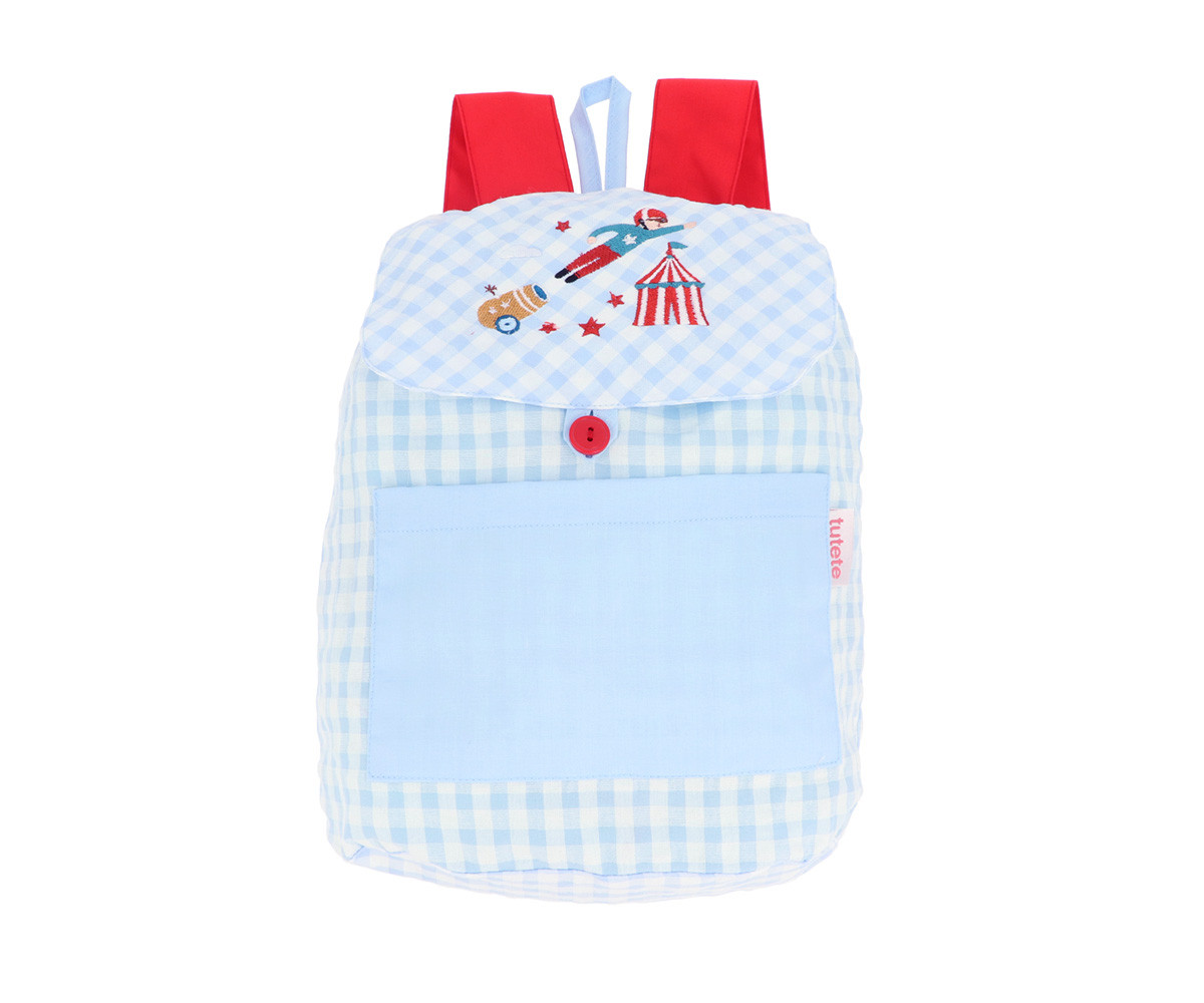 Mochila Pequeña Vichy Circus Show Personalizable
