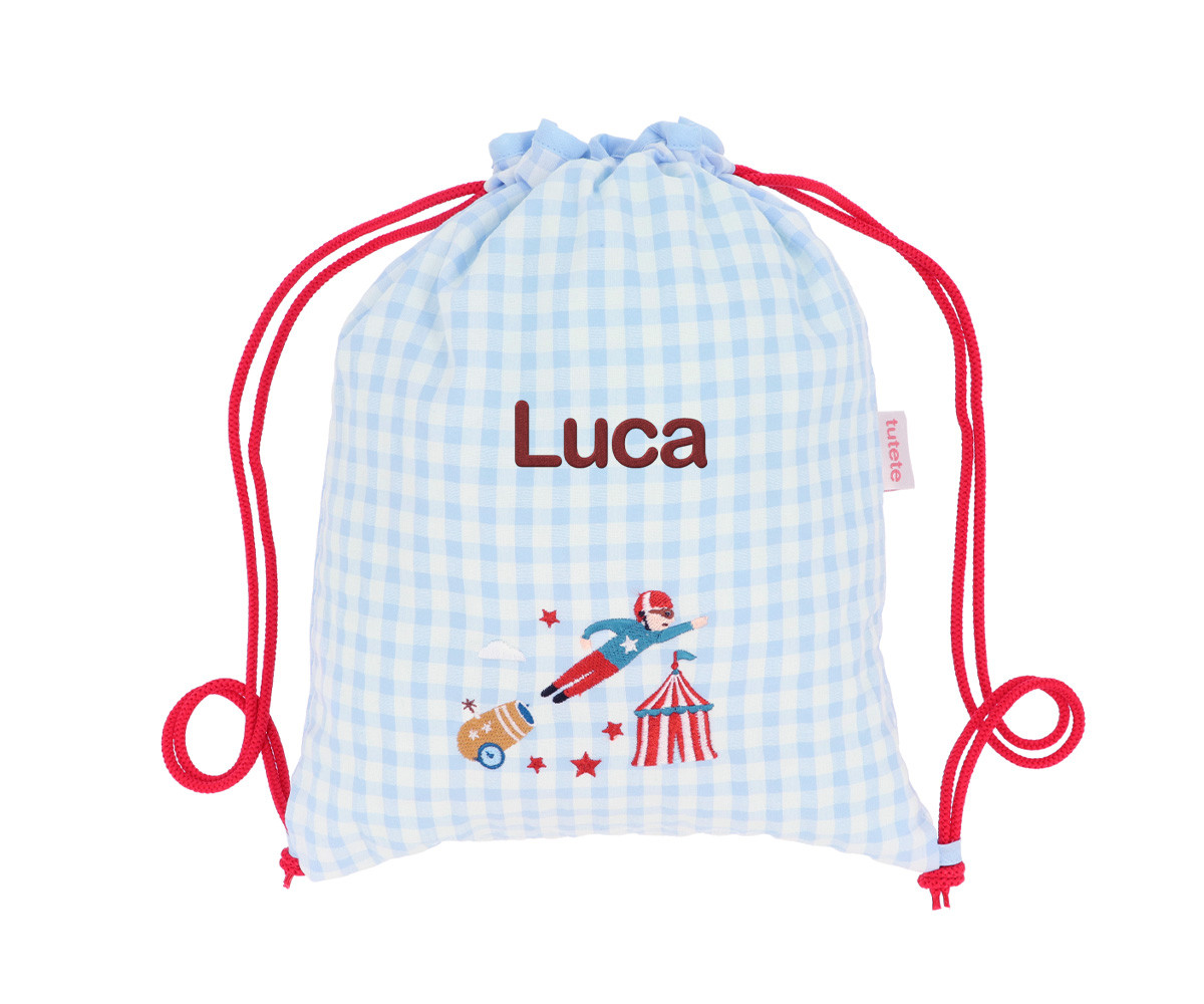 Sacca-Zaino Vichy Circus Show Personalizzabile