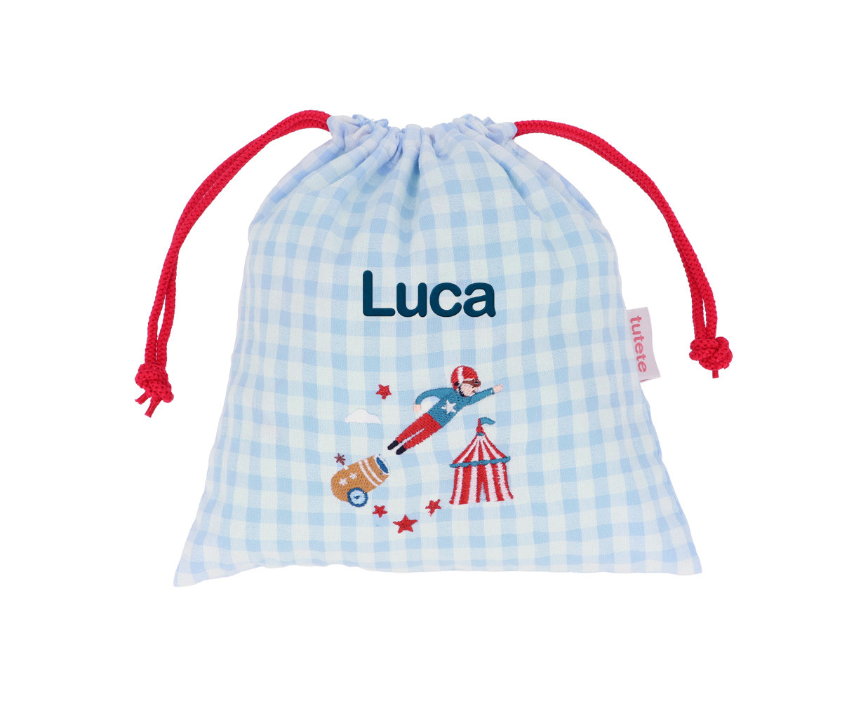 Sacca Merenda Vichy Circus Show Personalizzabile