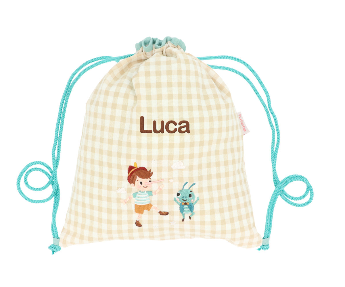Sacca-Zaino Vichy The Wooden Boy Personalizzabile