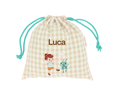 Sacca Merenda Vichy The Wooden Boy Personalizzabile
