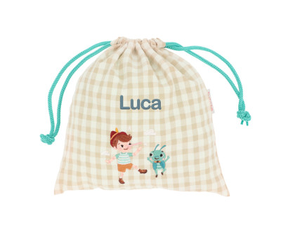 Sacca Merenda Vichy The Wooden Boy Personalizzabile