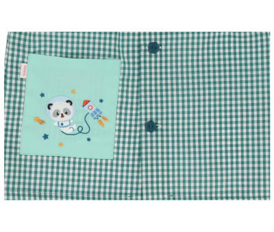Babi Seber con Botones Pandas in Space Personalizable