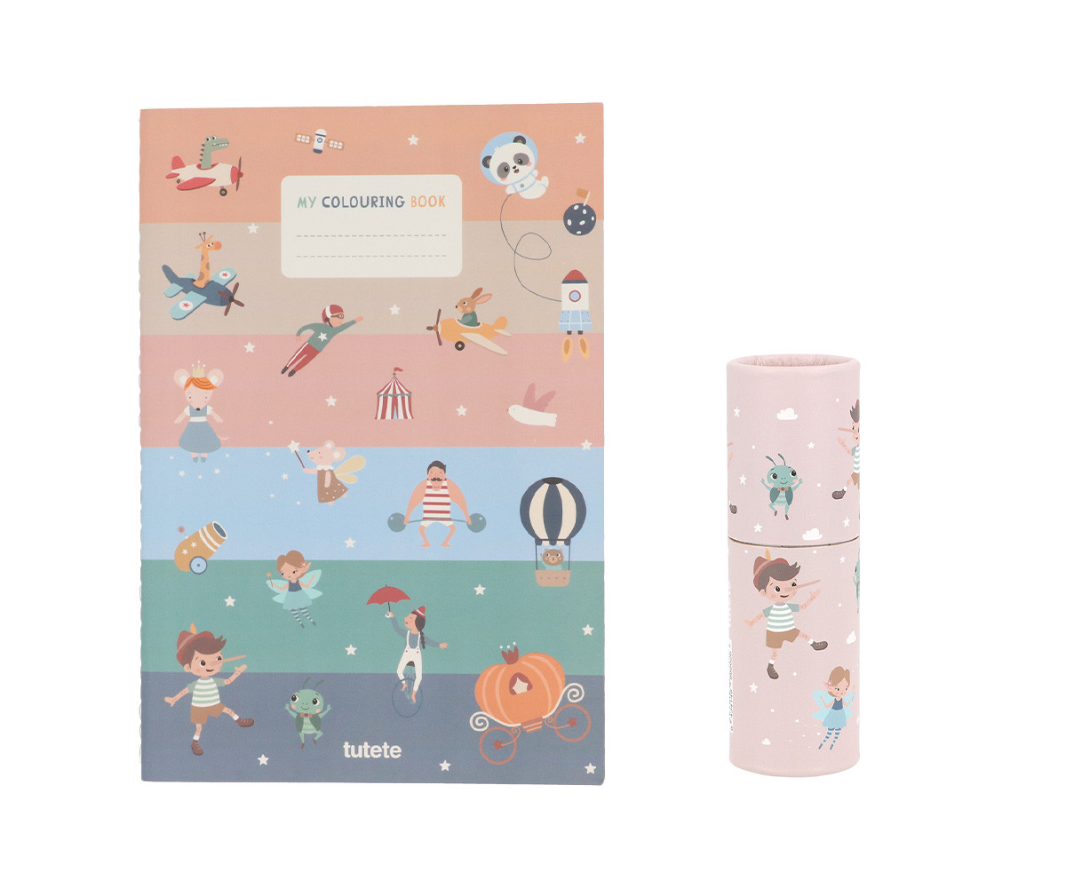 Libretto da Colorare Tutete + Pastelli The Wooden Boy