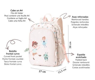 Zainetto Medio Tutete The Wooden Boy + Portachiavi Personalizzabile