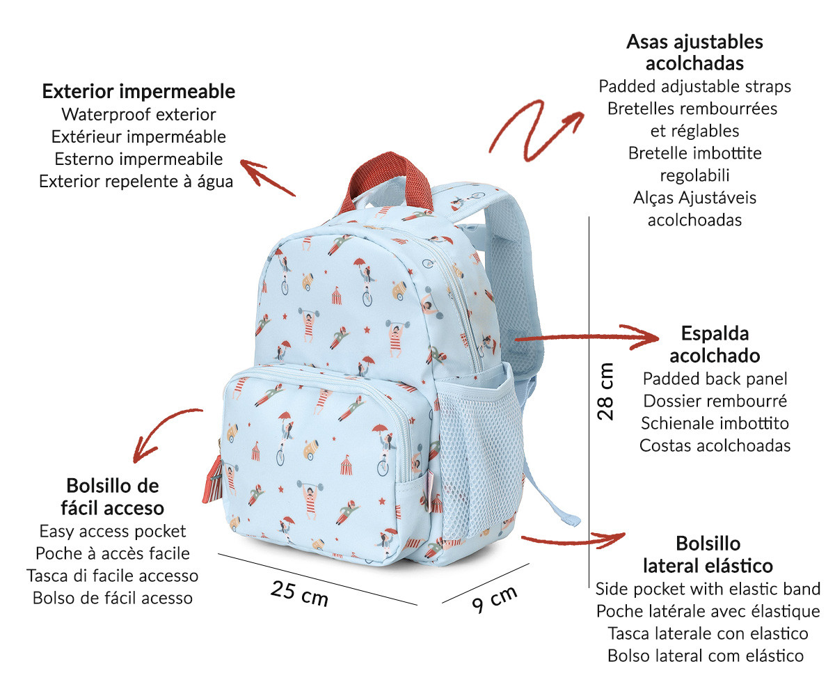 Sac à Dos Maternelle Circus Show Personnalisable